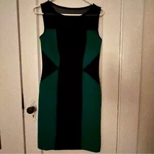 Green and black dress